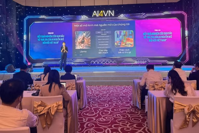 Ngày hội Trí tuệ nhân tạo Việt Nam (AI4VN 2025) với chủ đề "Vietnam in the Global AI Race-Việt Nam trong cuộc đua AI toàn cầu". (Ảnh: BÍCH LIÊN)