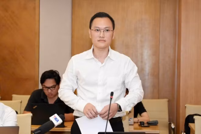 Ông Nguyễn Anh Cương, Phó Cục trưởng Cục Viễn thông (Bộ Khoa học và Công nghệ) phát biểu tại họp báo. (Ảnh: TL)