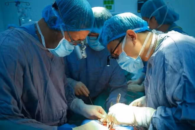 Một ca ghép tạng tại Bệnh viện Hữu nghị Việt Đức. (Ảnh: BVCC)