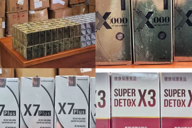 Các sản phẩm giảm cân của Ngân 98 chứa chất cấm, gây nguy hại cho sức khỏe. (Ảnh: Công an Thành phố Hồ Chí Minh)