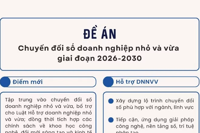 Đề án “Chuyển đổi số các doanh nghiệp nhỏ và vừa giai đoạn 2026-2030”. (Ảnh: TL)