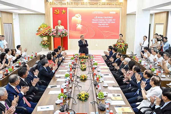 Lễ ra mắt Trang thông tin điện tử chuyên đề "Đảng Cộng sản Việt Nam-Đại hội XIV" tại Trụ sở Bộ Biên tập Báo Nhân Dân.