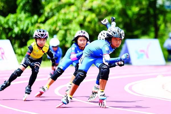 Roller Sports thu hút nhiều vận động viên nhí tham gia. Ảnh | HOÀNG TÙNG