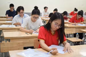 Thí sinh Hà Nội tại Kỳ thi tốt nghiệp THPT năm 2025. (Ảnh: THẾ ĐẠI)