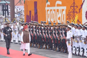 Thủ tướng Ấn Độ Narendra Modi chủ trì hoạt động mừng Quốc khánh Ấn Độ. Ảnh: Văn phòng Thủ tướng Ấn Độ.