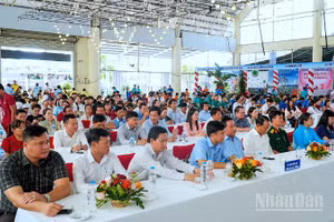 Quang cảnh Ngày hội Gia đình tỉnh Cà Mau năm 2026 tại Cà Mau với chủ đề “Gia đình hạnh phúc-Quốc gia thịnh vượng”. 