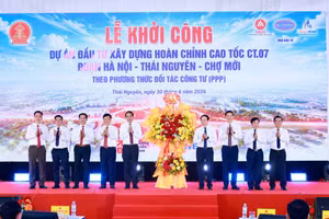 UBND tỉnh Thái Nguyên tổ chức khởi công Dự án đầu tư xây dựng hoàn chỉnh cao tốc CT.07 đoạn Hà Nội - Thái Nguyên - Chợ Mới.