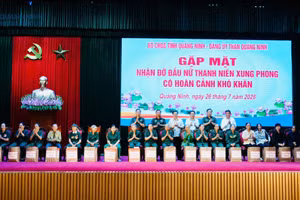 Bộ Chỉ huy Quân sự (CHQS) tỉnh phối hợp với Đảng ủy Than Quảng Ninh nhận đỡ đầu nữ 22 thanh niên xung phong (TNXP) có hoàn cảnh khó khăn trên địa bàn tỉnh. 
