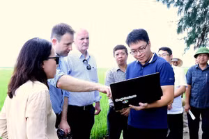 Cán bộ dự án hỗ trợ kỹ thuật tại địa phương. (Ảnh: BTC)