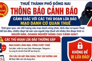 Thuế thành phố Đồng Nai cảnh báo thủ đoạn mạo danh công chức, lãnh đạo để lừa đảo. (Ảnh: Thuế thành phố Đồng Nai cung cấp)