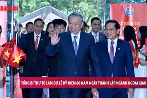 [Video] Tổng Bí thư Tô Lâm dự Lễ kỷ niệm 80 năm Ngày thành lập ngành Ngoại giao