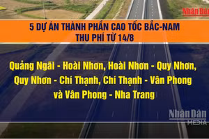 [Video] 5 cao tốc từ Quảng Ngãi đến Nha Trang thu phí từ 14/8