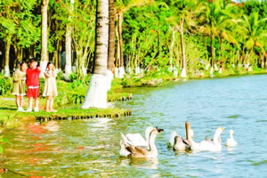 Môi trường sống xanh ở khu đô thị Ecopark.