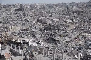 Cảnh tàn phá do xung đột tại Jabalia, Dải Gaza. (Ảnh: THX/TTXVN)