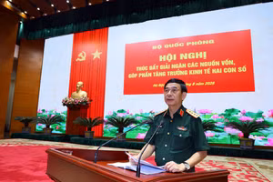 Đại tướng Phan Văn Giang phát biểu tại Hội nghị. (Ảnh: bqp.vn)
