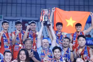 Đội tuyển bóng chuyền nam Việt Nam vô địch chặng 2 SEA V.Cup 2026. Ảnh: SAVA