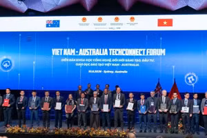 Toàn thể Diễn đàn Khoa học công nghệ, đổi mới sáng tạo, đầu tư, giáo dục đào tạo và phát triển nguồn nhân lực Việt Nam-Australia 2026. (Ảnh: HẠ LONG)