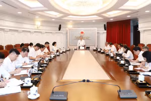 Quang cảnh cuộc họp. (Ảnh: M.ĐỈNH)