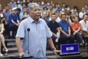 Ông Lê Thanh Thản tại phiên tòa năm 2023. (Ảnh: TL)