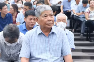 Ông Lê Thanh Thản tại phiên tòa năm 2023. (Ảnh: TL)