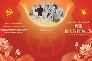 Chương trình nghệ thuật đặc biệt “Bác Hồ-Hai tiếng thiêng liêng”. (Ảnh: Ban tổ chức)