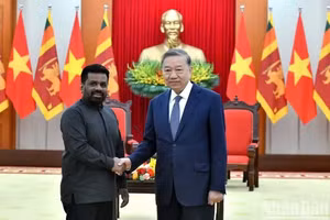 Tổng Bí thư Tô Lâm tiếp Tổng thống Sri Lanka Anura Kumara Dissanayake tại Trụ sở Trung ương Đảng, ngày 4/5/2025. (Ảnh: ĐĂNG KHOA)