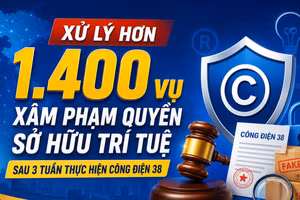 [Infographic] Xử lý hơn 1.400 vụ xâm phạm quyền sở hữu trí tuệ sau 3 tuần thực hiện Công điện 38