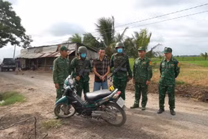 Đối tượng Châu Trọng Giàu bị lực lượng chức năng bắt giữ khi vừa vào địa phận Tây Ninh. 