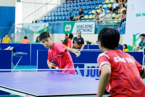 Thi đấu bóng bàn tại Giải Thể thao học sinh toàn quốc 2026. Ảnh | Truyền thông Giáo dục Lâm Đồng
