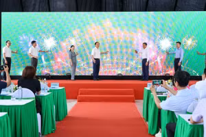 Các đại biểu bấm nút “GREEN”, chính thức phát động Ngày Chuyển đổi xanh năm 2026.