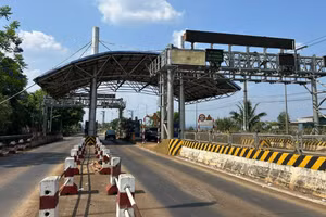 Trạm thu phí BOT Quang Đức tại Km1747 đường Hồ Chí Minh (Quốc lộ 14) đoạn qua phường Cư Bao, tỉnh Đắk Lắk. (Ảnh: CTV)