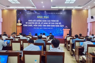 Triển khai các chương trình tập huấn về chuyển đổi số cho cán bộ, công chức tại Trường đại học Quy Nhơn.