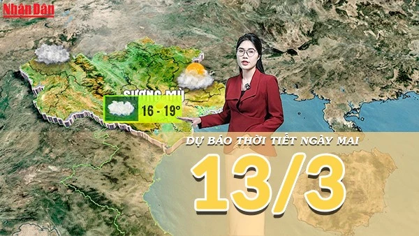 [Video] Dự báo thời tiết đêm nay và ngày mai 13/3/2026: Miền Trung đón mưa lớn diện rộng, miền Bắc nắng ráo trở lại 