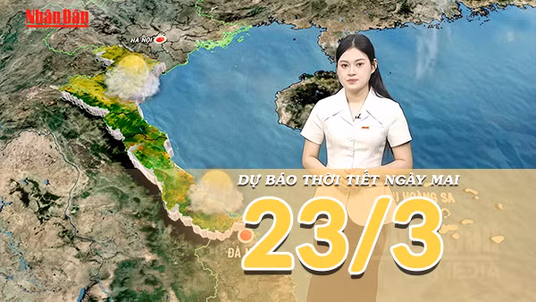 [Video] Dự báo thời tiết đêm nay và ngày mai 23/3/2026: Vùng áp thấp phía Tây hoạt động trở lại, miền Bắc nắng ráo