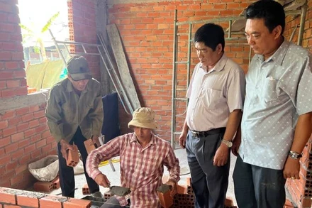 Tỉnh Bến Tre hoàn thành Chương trình xóa nhà tạm, nhà dột nát trước 6 tháng. (Ảnh: HOÀNG TRUNG)