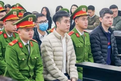 Các bị cáo tại phiên tòa.