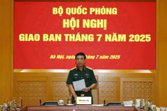 Đại tướng Phan Văn Giang, Ủy viên Bộ Chính trị, Phó Bí thư Quân ủy Trung ương, Bộ trưởng Quốc phòng chủ trì hội nghị.