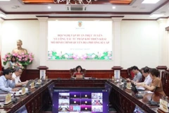 Toàn cảnh hội nghị trực tuyến.
