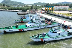 Hệ thống cầu cảng Hải đội 401 được xây dựng hiện đại.