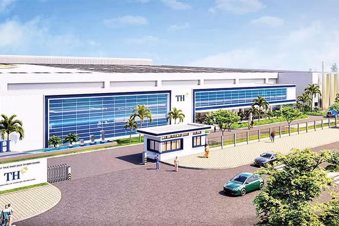 Phối cảnh Nhà máy chế biến thực phẩm sạch TH Bình Dương có tổng mức đầu tư hơn 6.000 tỷ đồng tại Khu công nghiệp Sóng Thần 3, Thành phố Hồ Chí Minh.