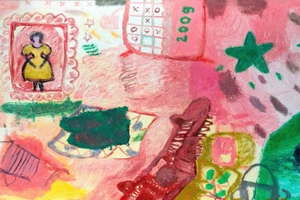 Một trích đoạn trong tác phẩm của họa sĩ Nguyễn Linh Trang.