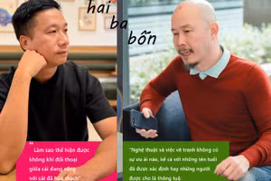 Hai nghệ sĩ Nguyễn Trương Quý và Đinh Công Đạt.