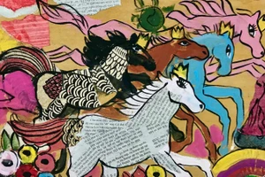 Trích từ một tác phẩm trong bộ tranh ngựa Bính Ngọ 2026 của họa sĩ Trần Cường.