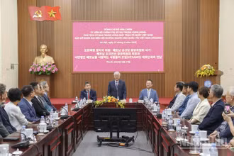 Quang cảnh buổi tiếp. (Ảnh: PV)