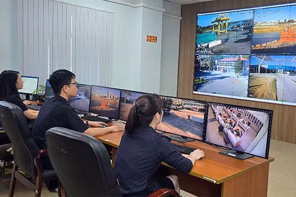 Hải quan cửa khẩu quốc tế Móng Cái giám sát hàng hoá xuất nhập khẩu trên hệ thống camera thông minh