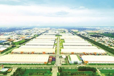 Các khu công nghiệp hiện hữu tại tỉnh Bình Dương sẽ được nâng cấp theo hướng khu công nghiệp xanh, sinh thái và thông minh. Trong ảnh: Một góc Khu công nghiệp Việt Nam - Singapore 2 tại tỉnh Bình Dương.