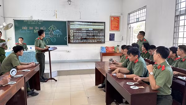 Khoa An ninh chính trị nội bộ, Trường đại học An ninh nhân dân tổ chức Cuộc thi tìm hiểu Luật Bảo vệ bí mật Nhà nước. (Ảnh: BTC)