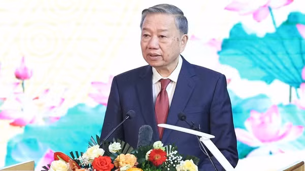 Tổng Bí thư Tô Lâm phát biểu tại lễ kỷ niệm.