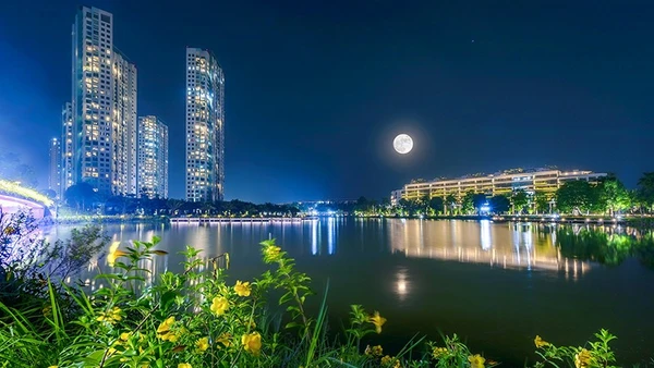 Một khu đô thị được phát triển theo xu hướng xanh, thân thiện môi trường.