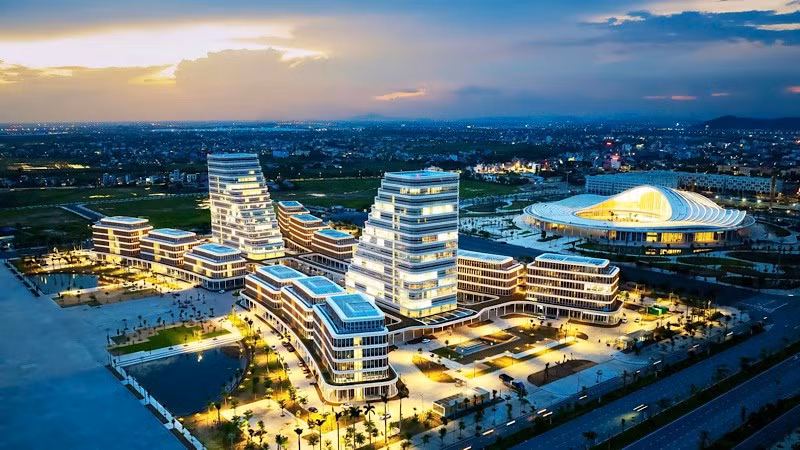 Trung tâm Chính trị-Hành chính của thành phố Hải Phòng mới. (Ảnh: NGUYỄN ĐỨC NGHĨA)